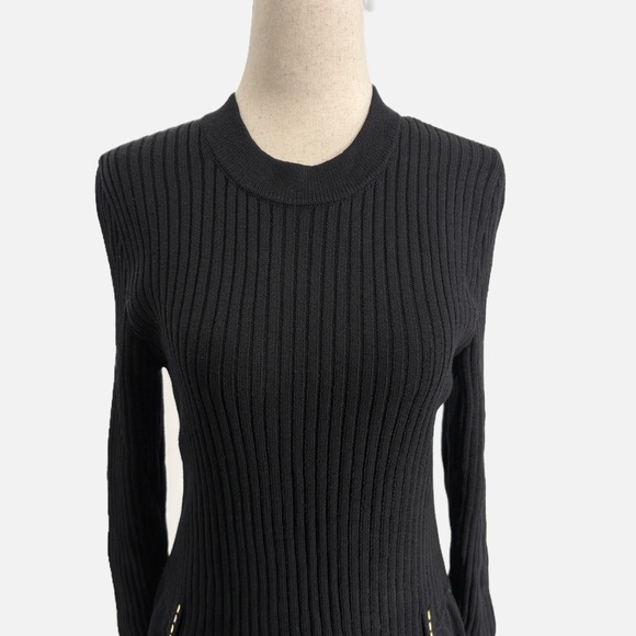 St. John Collection by Marie Gray Vintage Black Beaded Knit Midi Dress - Size 8 - Picture 2 of 7